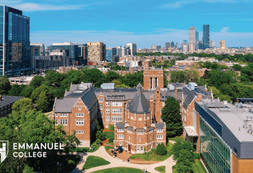 aerial photo of Emmanuel College