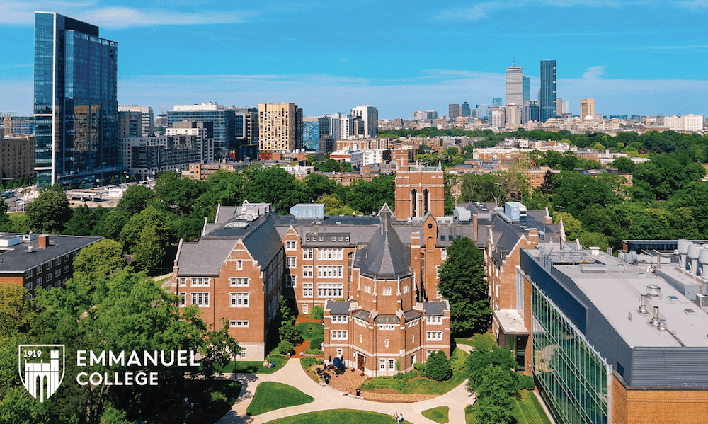 aerial photo of Emmanuel College