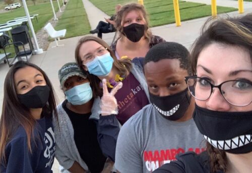Students with Face Masks