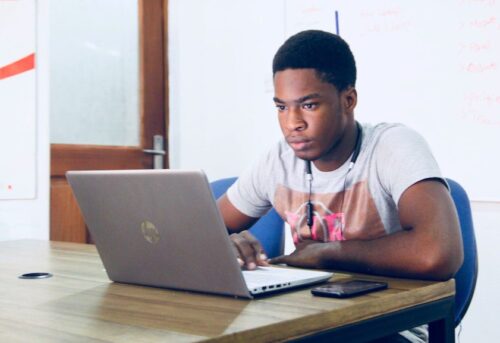 Student at laptop