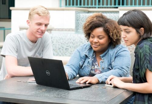 Students with Laptop