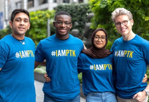 students wearing I Am PTK shirts