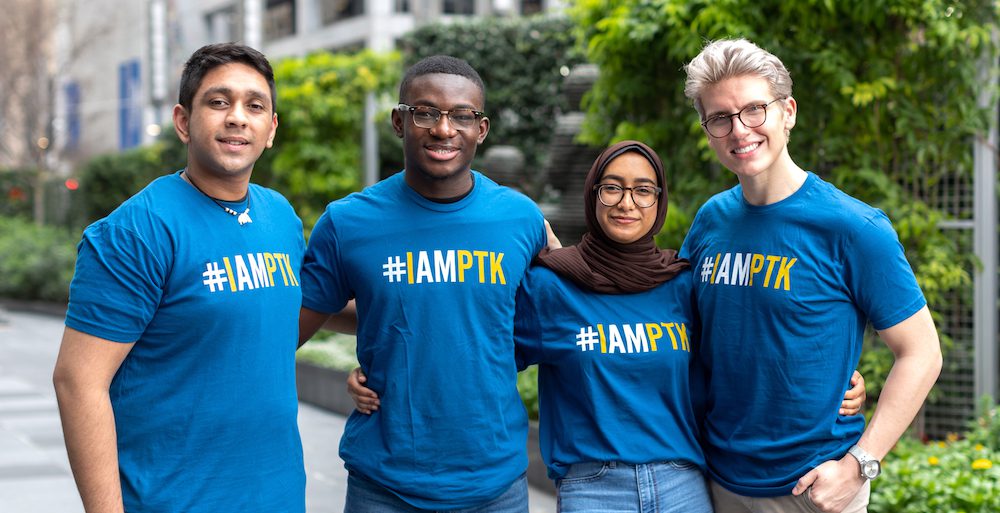 students wearing I Am PTK shirts